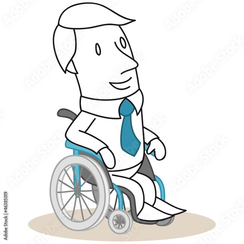 Geschäftsmann, Rollstuhlfahrer