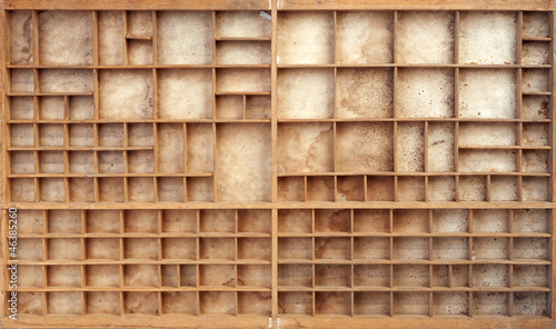 Wallpaper Mural Vintage wood typesetter case Torontodigital.ca