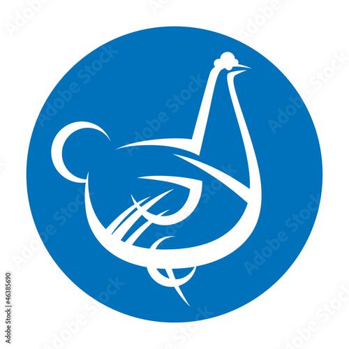 Hen chicken logo sign