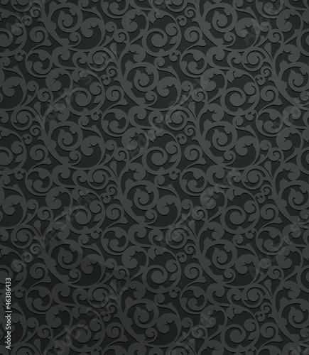 Black vintage seamless pattern