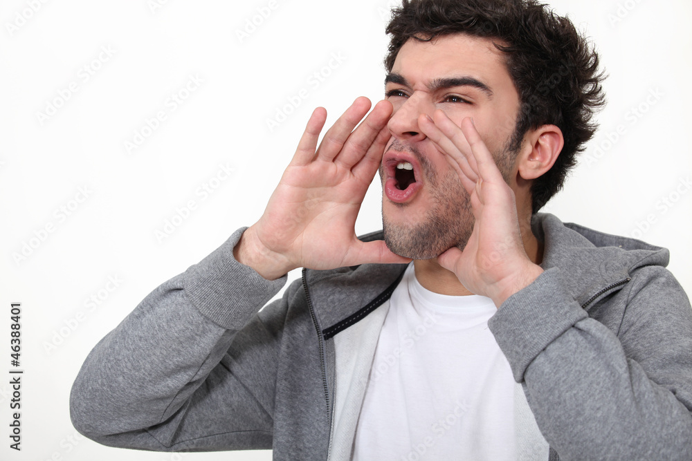 Man shouting Man shouting