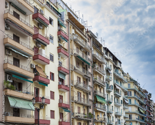 Apartment houses in Thessaloniki city,Greece
