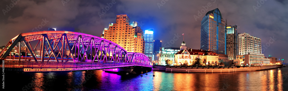 Naklejka premium Shanghai Waibaidu bridge