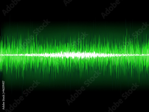 Sound waves oscillating glow light. EPS 8
