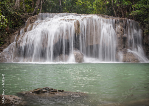 Fototapeta Naklejka Na Ścianę i Meble -  Erawan Waterfall, level 3 Kanchanaburi, Thailand