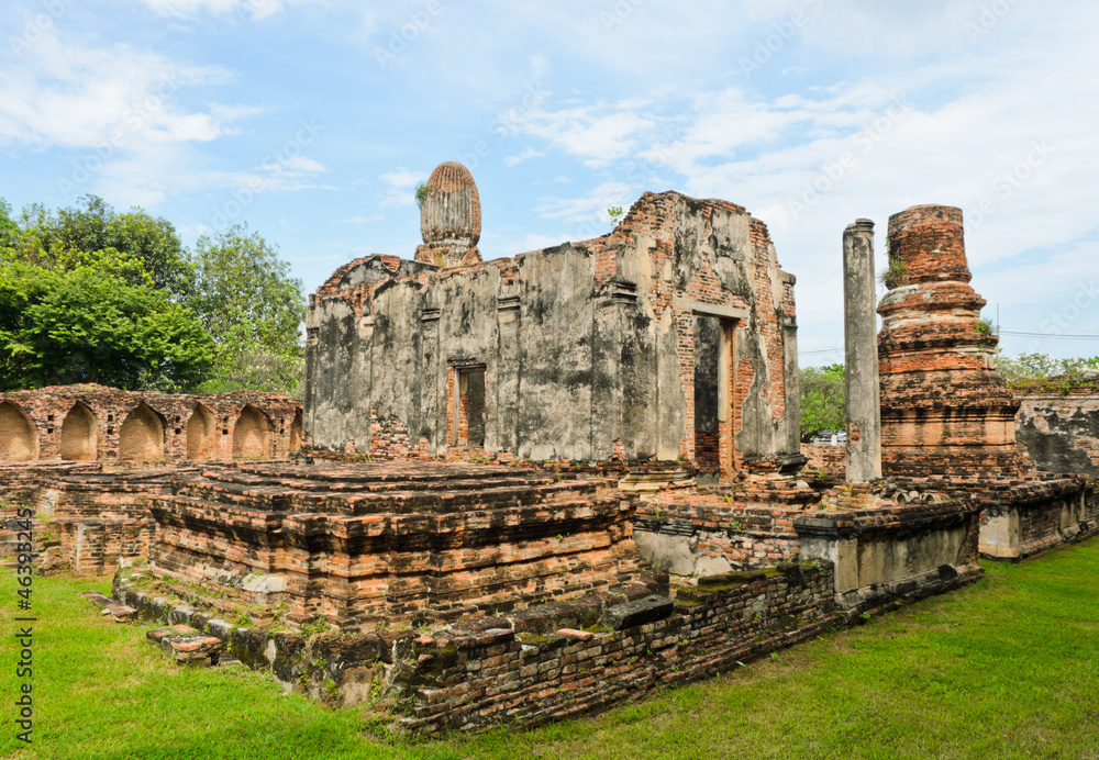 Ruins temple in Lopburi, Thailand