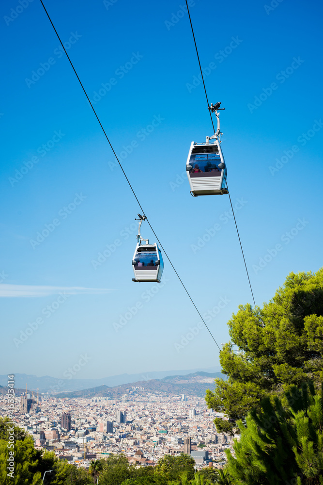 Cablecar over Barcelona, Spain