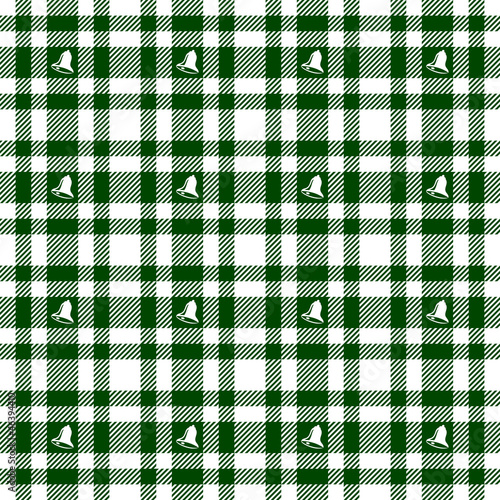 Weihnachtsglocke auf Karo Tischdecken Muster - endlos