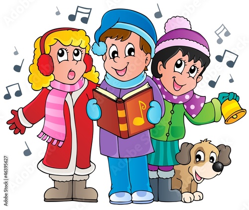 Christmas carol singers theme 1