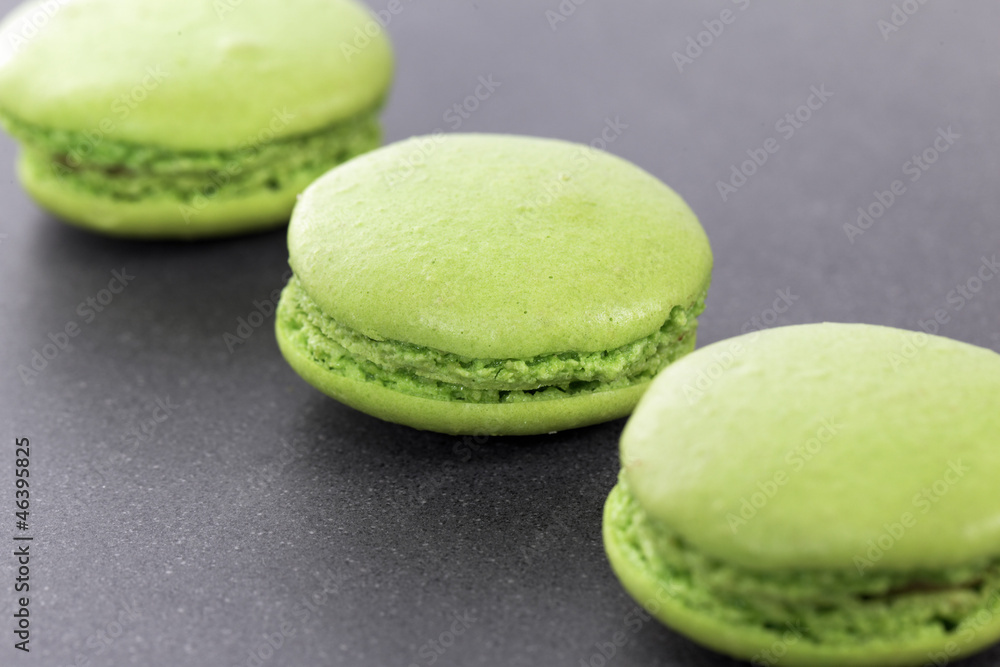 three green macaroons three green macaroons