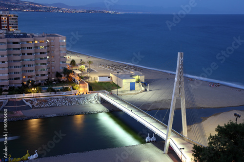 Fuengirola at dusk, Costa del Soal, Andalusia Spain photo