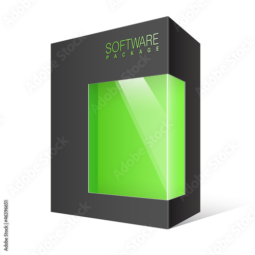 Package Box with a transparent plastic window