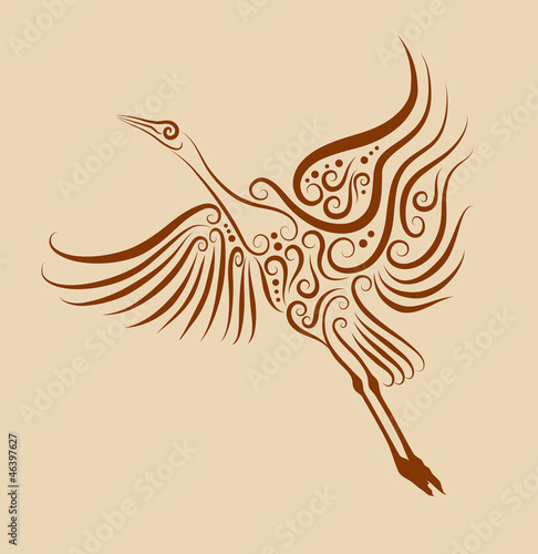Bird ornament 2 (crane)