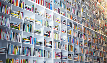 Wandcirkels Bibliotheek Enorme boekenkast vol oude werken  © Christian Hillebrand