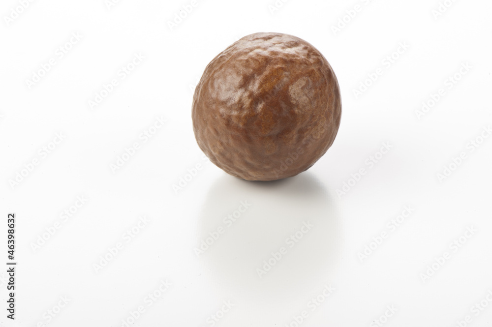 nuts of macadamia on white background nuts of macadamia on white background