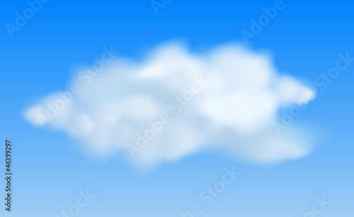 Realistic clouds in the blue sky