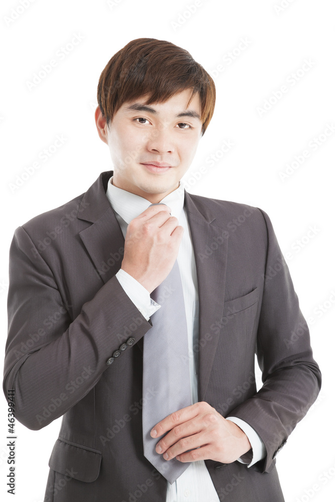 Handsome young asian businessman