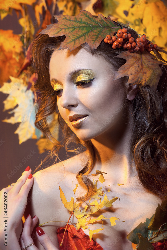 Woman in the image of autumn Woman in the image of autumn