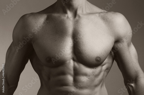Upper Body of a Muscular Man