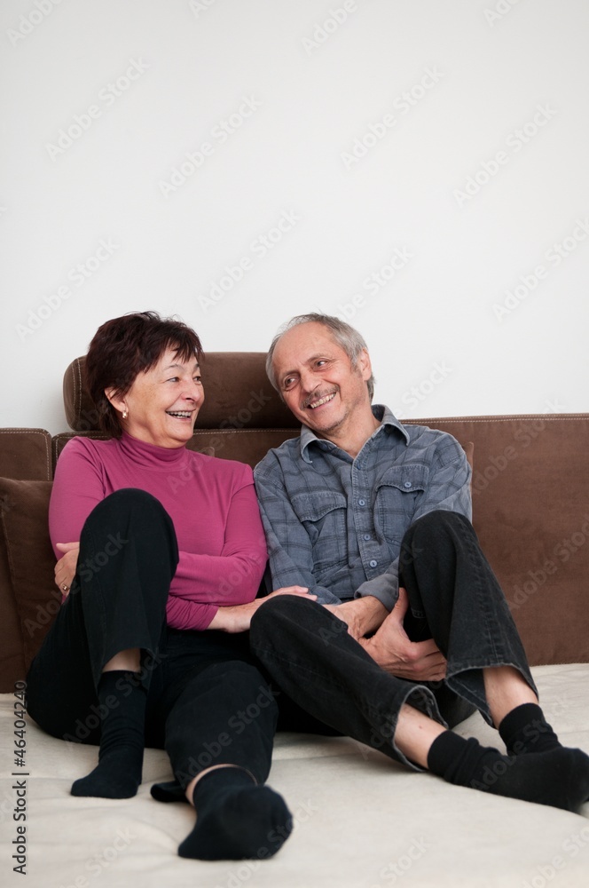Senior couple - portrait at home