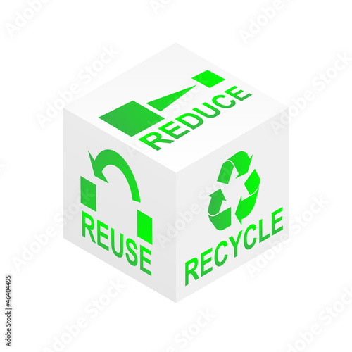 Reduce Reuse Recycle Cube