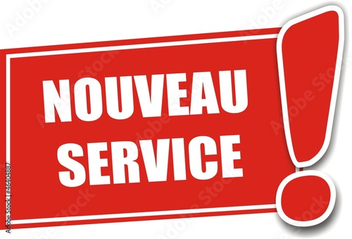 étiquette nouveau service