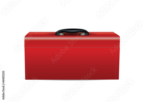 Red Toolbox isolated on white