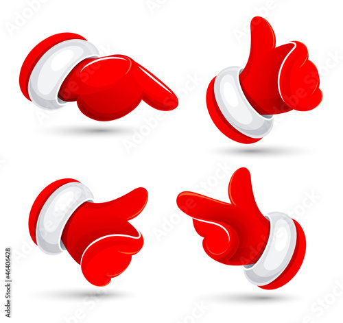 Santa's hands. Vector illustration
