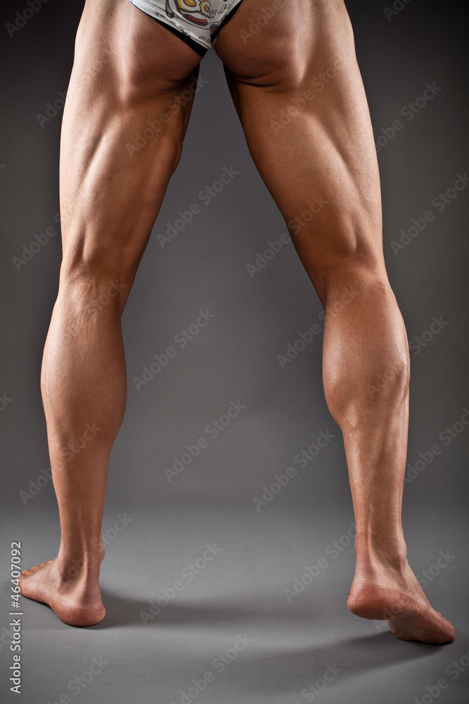 Muscular male legs Stock Photo