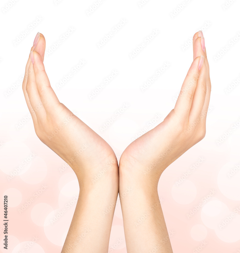 Woman hands as if holding something Woman hands as if holding something