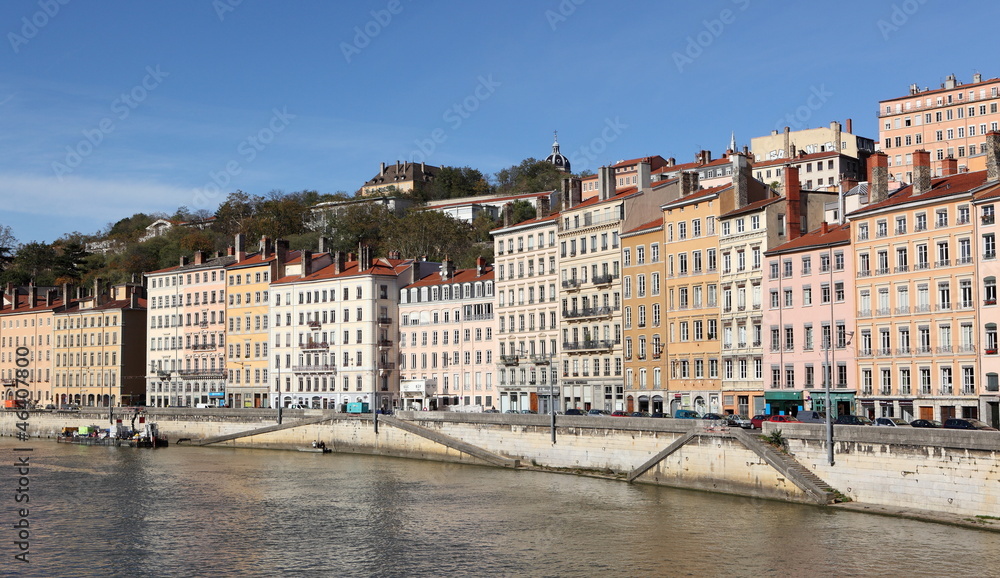 Obraz premium Quais de Saône, Lyon