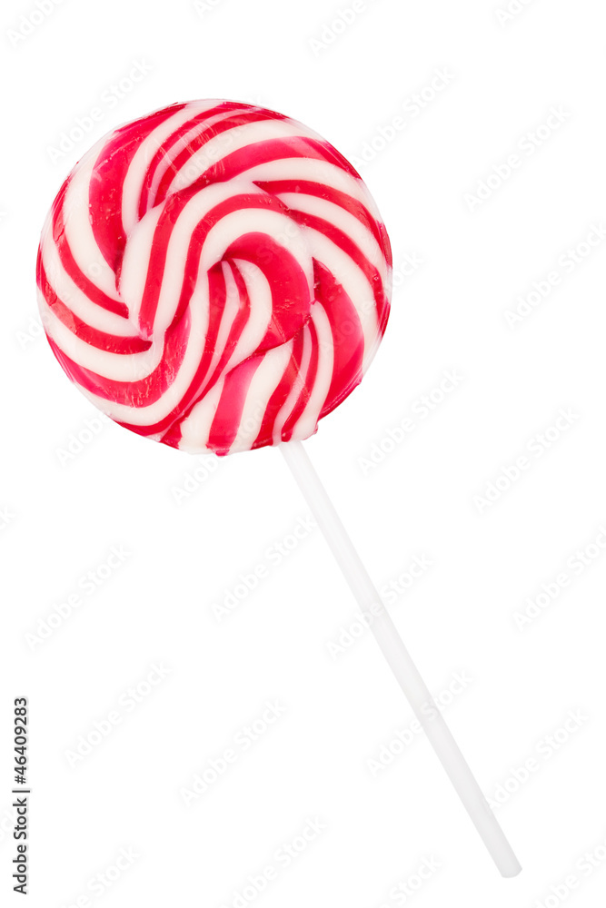 Red and white spiral lollipop Red and white spiral lollipop