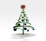 Symboliczne drzewko na Boże Narodzenie 3d rendering.