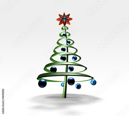 Symboliczne drzewko na Boże Narodzenie 3d rendering.