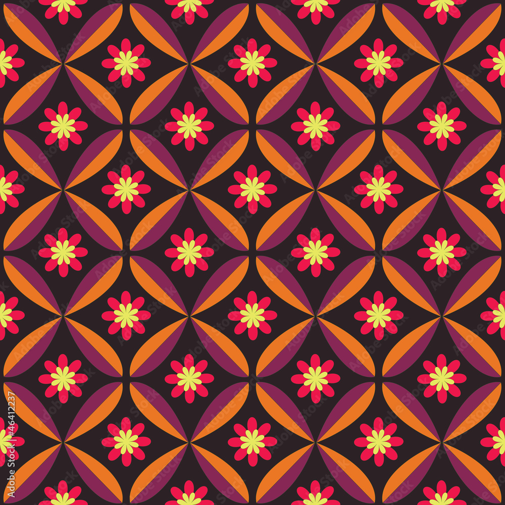 Bright seamless floral abstract pattern Bright seamless floral abstract pattern