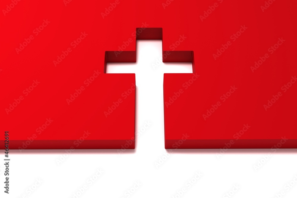 Obraz premium abstract red cross
