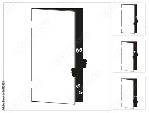 door with the monster