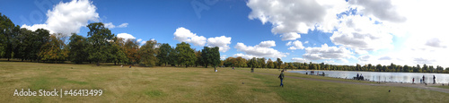 Hyde Park panoramic view in London