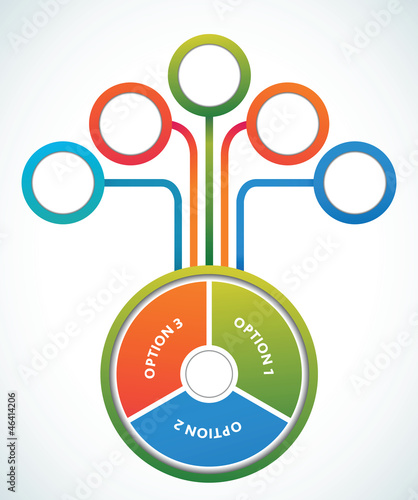 Multicolored presentation color circles template