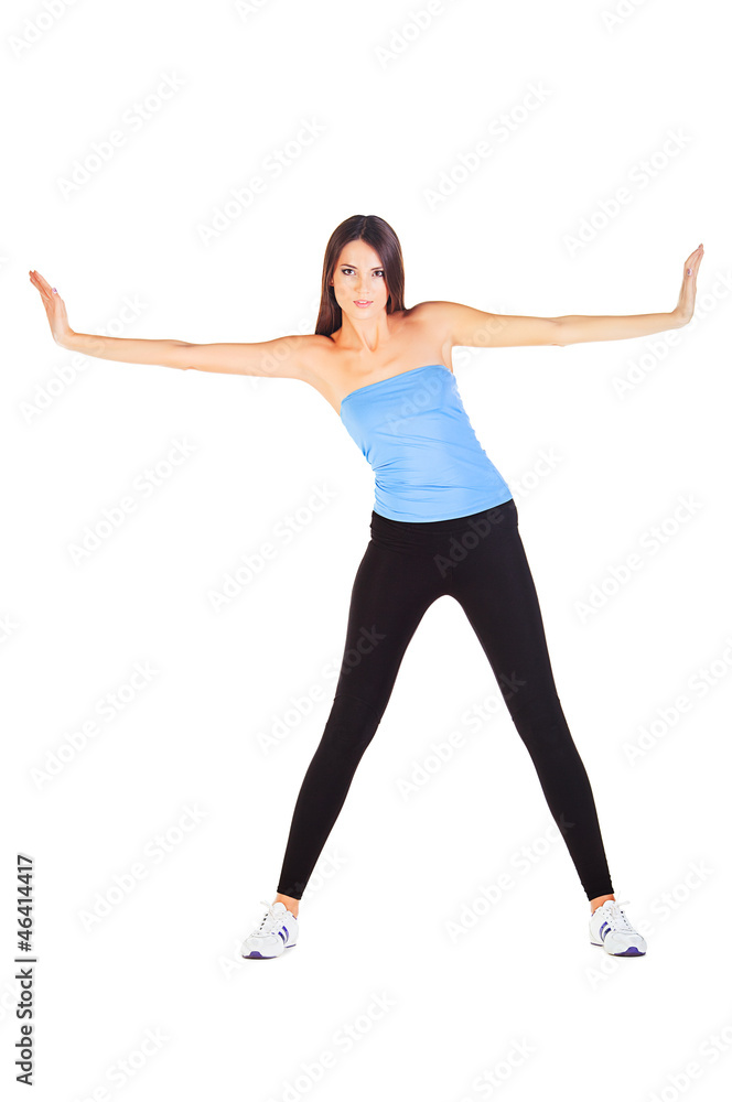 woman doing her gym exercise