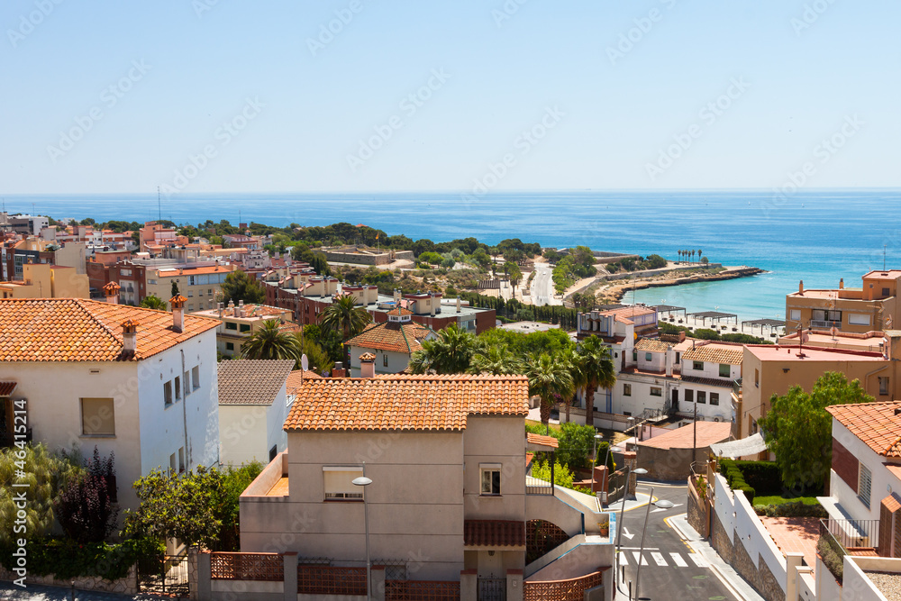 High view on Tarragona town in Spain