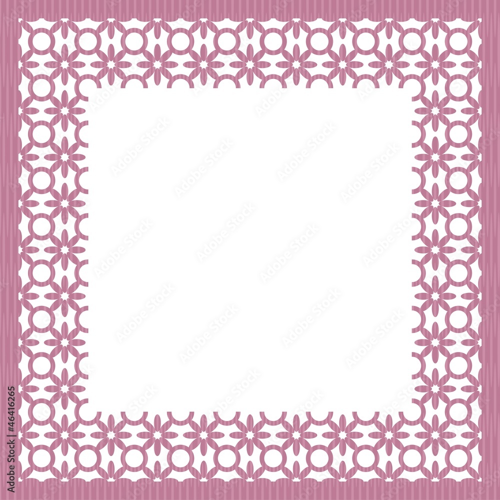 frame with white lace