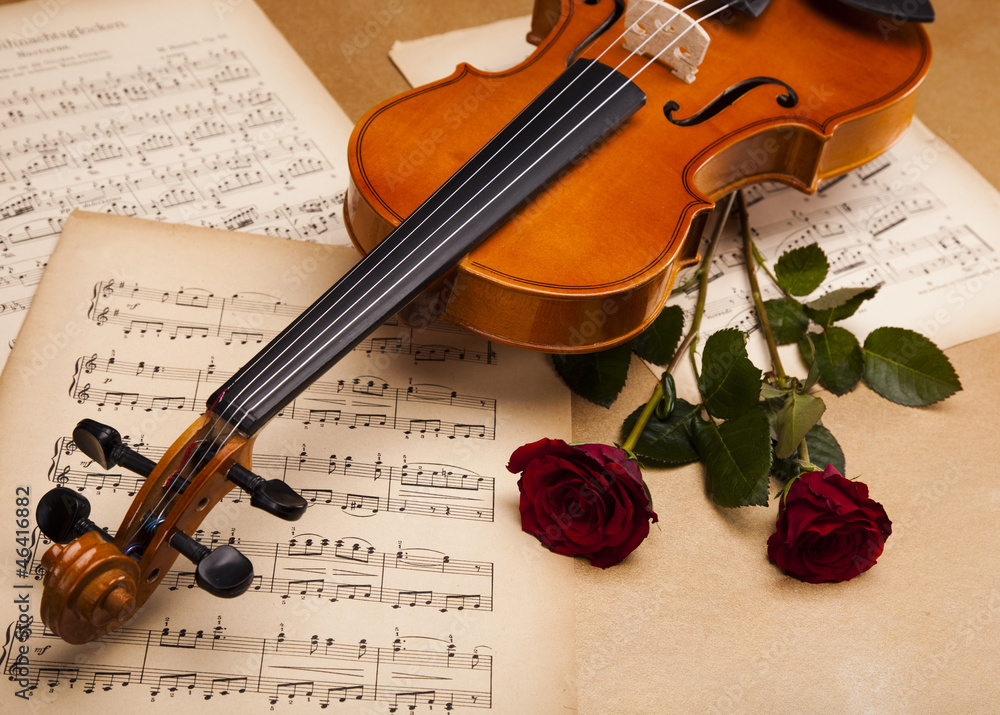Naklejka premium Valentine violin