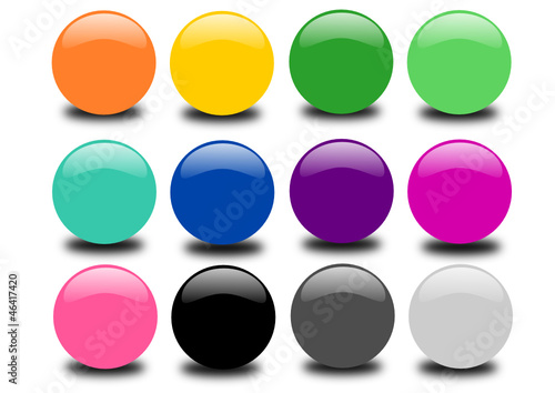 Serie de billes colorées