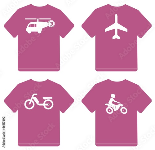 Moyen de transport sur un t-shirt photo