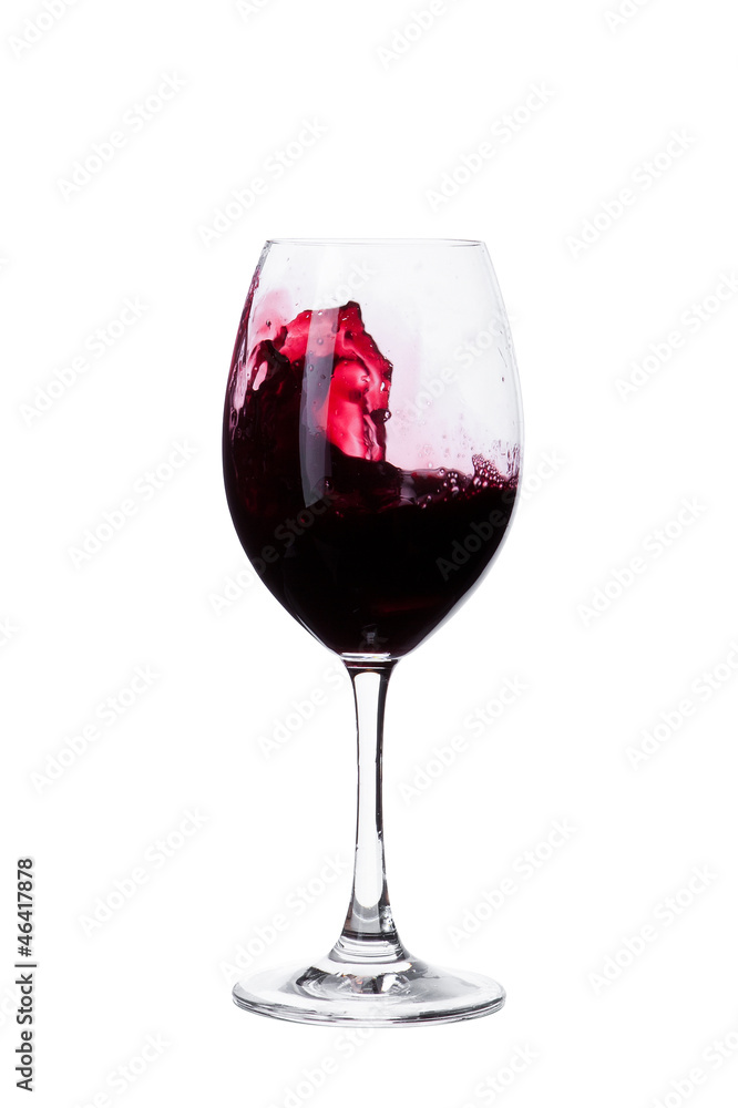 red wine in a wine glass isolated on white background red wine in a wine glass isolated on white background
