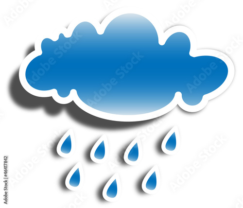 Regen Wolke mit Tropfen Wetter Icon Symbol