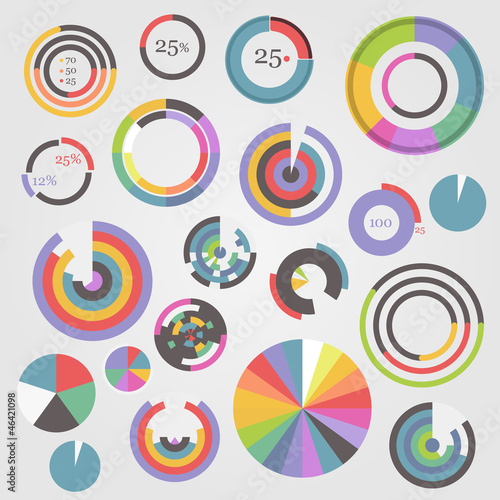 Circle chart templates collection