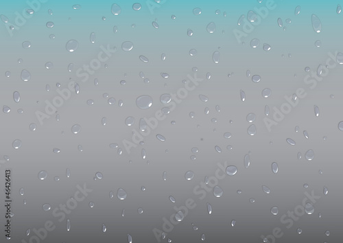 Water drops on aluminium