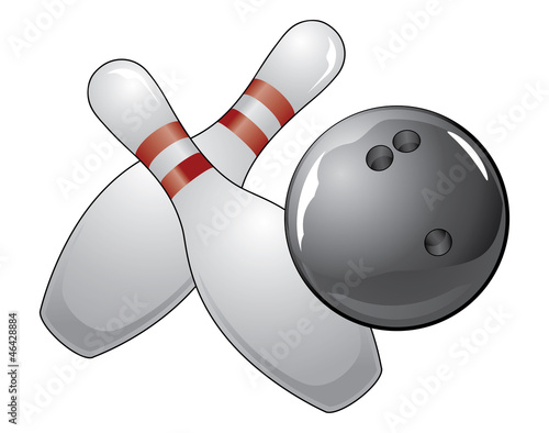 Bowling Ball With Two Pins